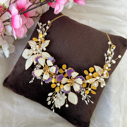 Violet Necklace & earrings