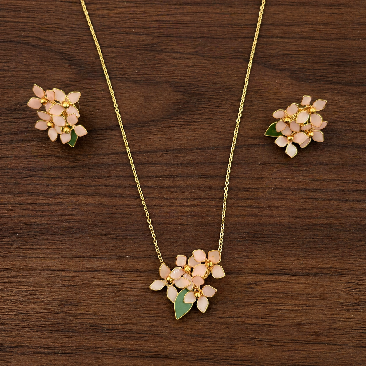 Hydrangea Pendant & Stud