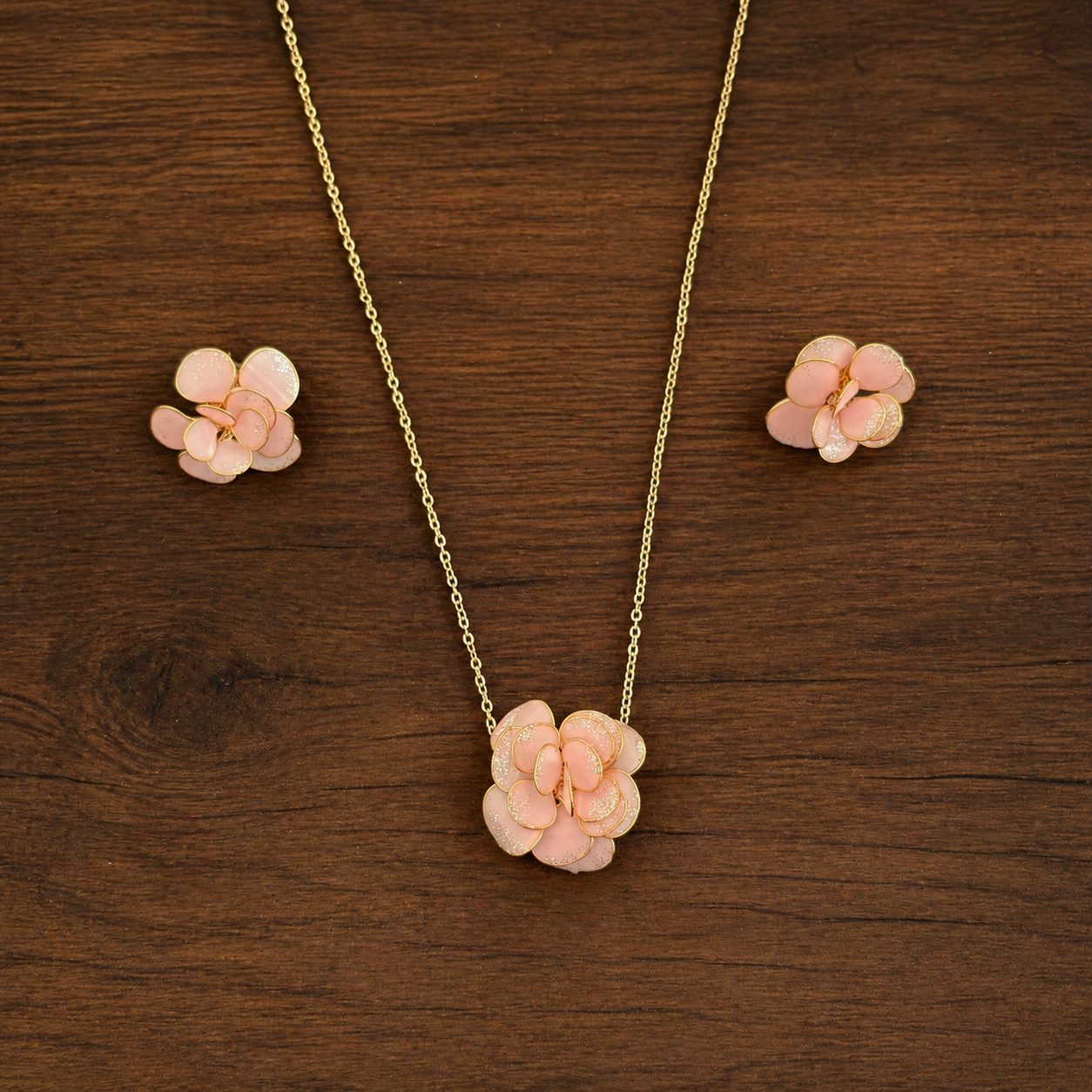 Rose Pendant & Stud