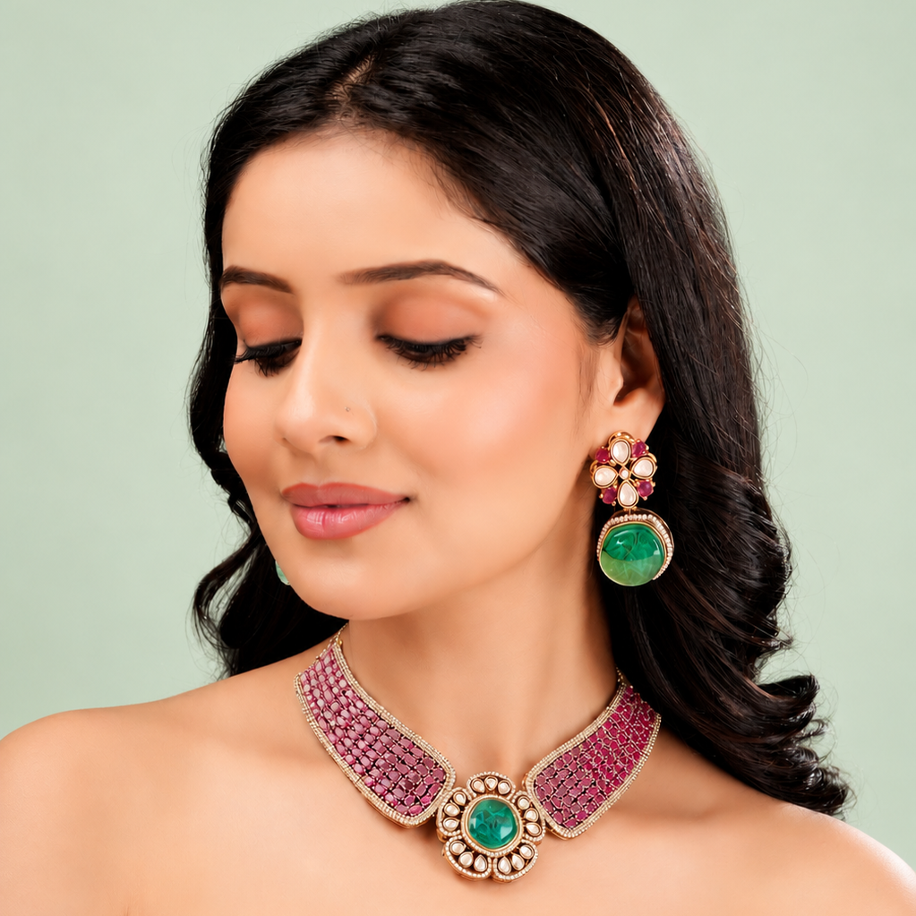 Gulrang Necklace & earrings