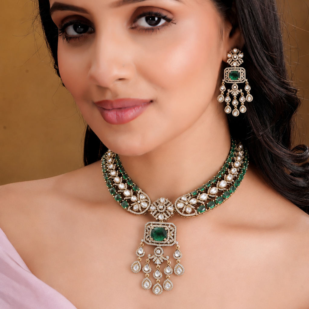Emera Necklace & earrings