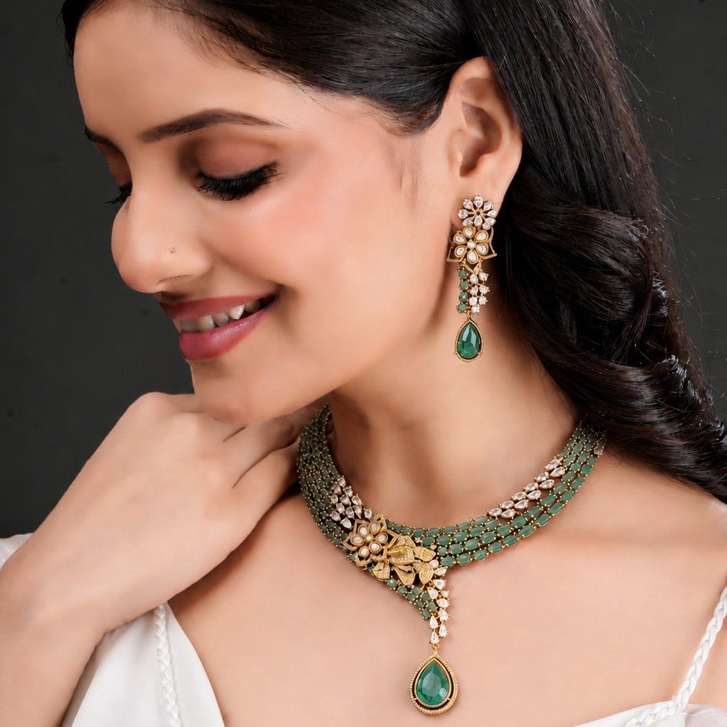 Panna Necklace & earrings