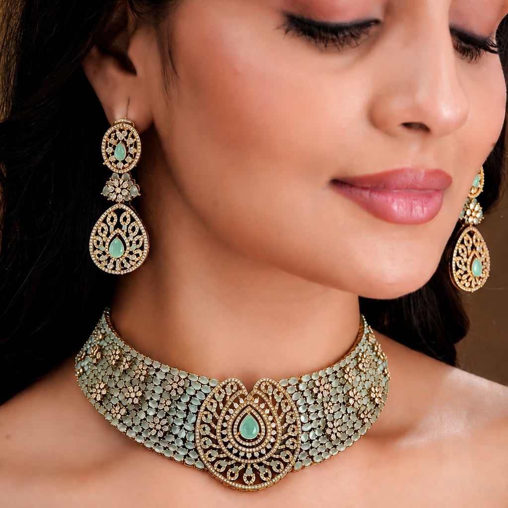 Neelambara Necklace & earring