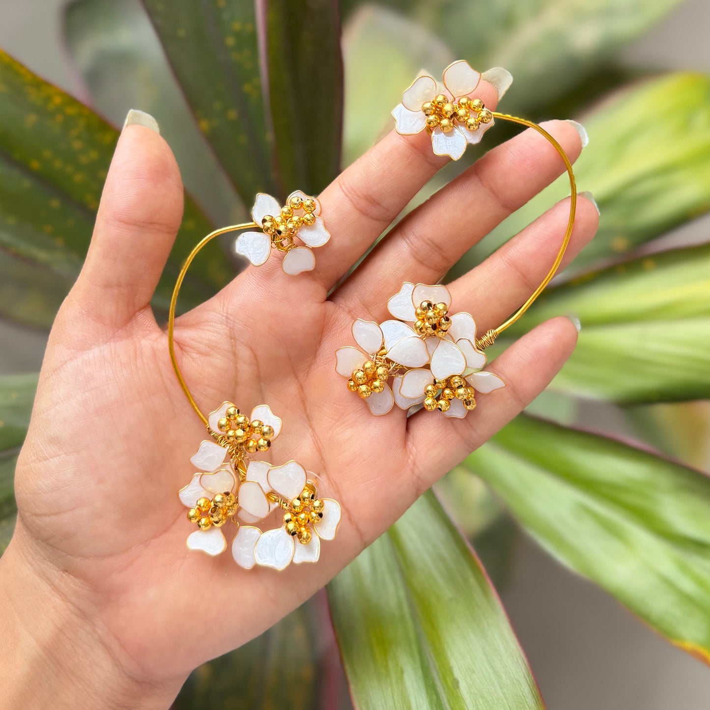 Ivory Bloom Earcuff