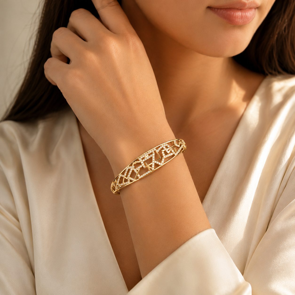 Golden Lattice Bracelet