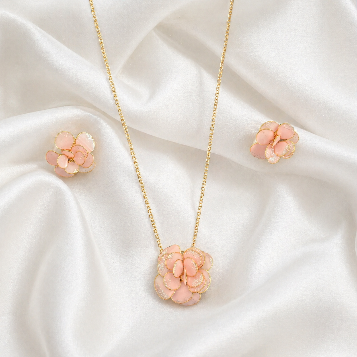 Rose Pendant & Stud