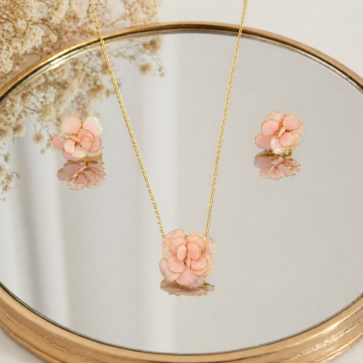 Rose Pendant & Stud