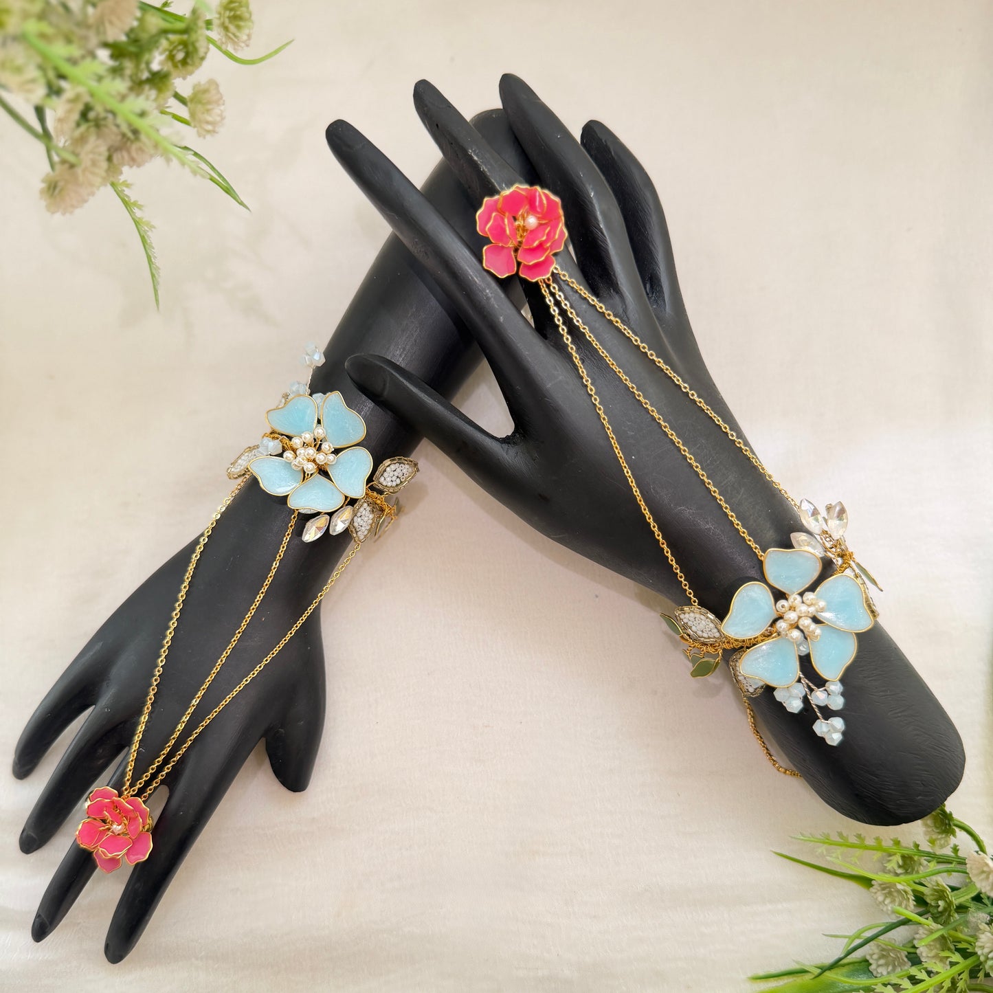Rosaline Blue hand Harness