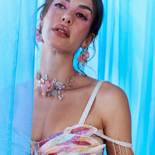 Rosé Necklace & earrings
