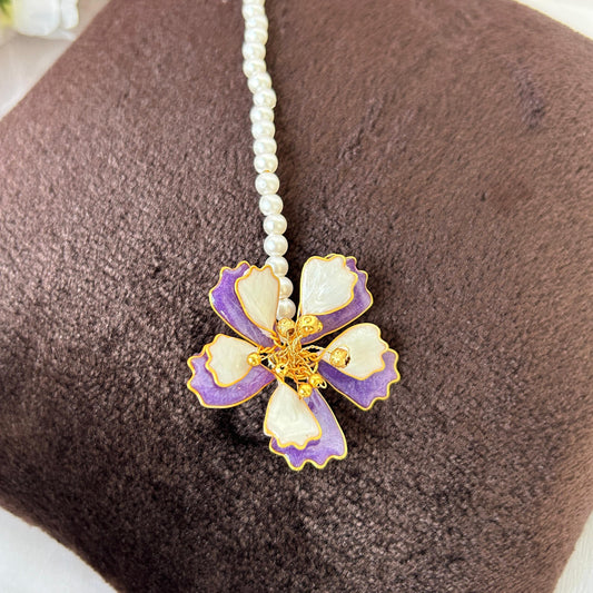 Violet Maang Tikka